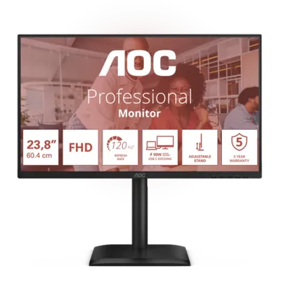 24E4CV 23,8" IPS skärm | FHD, 120Hz, USB-C, 65W PD