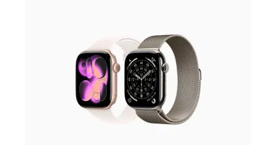 Apple Watch Series 11 - 46 mm, Titan, Guld, GPS + Cellular