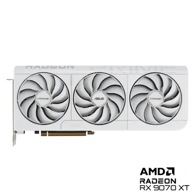 ASUS Prime Radeon™ RX 9070 XT White OC Edition 16GB GDDR6