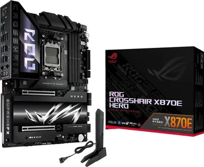 ASUS ROG CROSSHAIR X870E HERO Moderkort - AMD X870E - AMD AM5 socket - DDR5 RAM - ATX