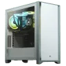 4000D Mid-Tower ATX-chassi i härdat glas – vitt