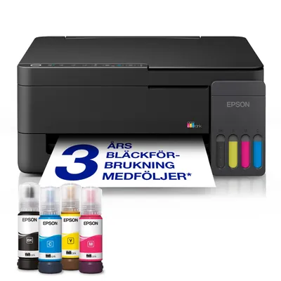EcoTank ET-2910 A4-multifunktions Wi‑Fi- och AirPrint-bläckbehållarskrivare med bläck för upp till tre års användning inkluderat