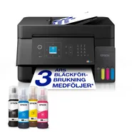EcoTank ET-4900 A4-multifunktionsskrivare med Wi-Fi och AirPrint bläckbehållare med LCD-display en ADF och bläck för upp till tre års användning inkluderat