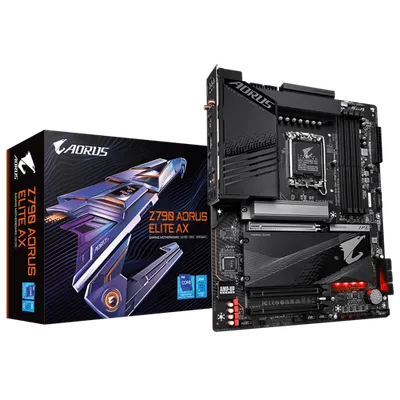 GIGABYTE Z790 AORUS ELITE AX Moderkort - Intel Z790 - Intel LGA1700 socket - DDR5 RAM - ATX