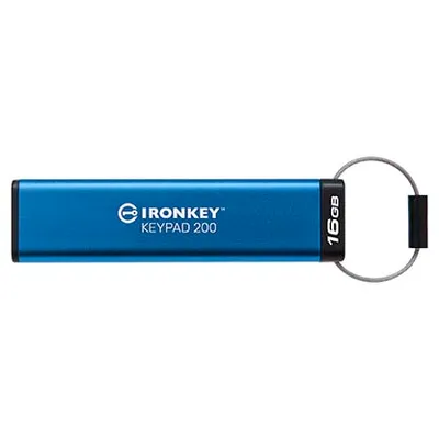 Kingston IronKey Keypad 200 Series USB Flash Drive 16GB USB-A