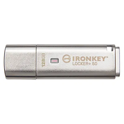 Kingston IronKey Locker+ 50 USB Flash Drive 128GB