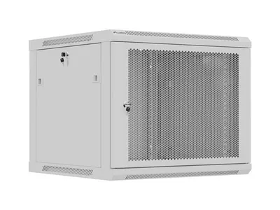RACK CABINET 19" WALL-MOUNT 9U/600X600 (FLAT PACK) WITH PERFORATED DOOR BLACK