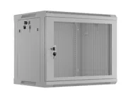 RACK CABINET 19" WALL-MOUNT 9U/600X450 (FLAT PACK) WITH PERFORATED DOOR GREY