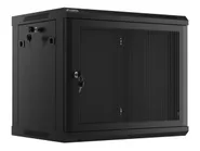 RACK CABINET 19" WALL-MOUNT 9U/600X450 (FLAT PACK) WITH PERFORATED DOOR BLACK