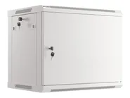 RACK CABINET 19" WALL-MOUNT 9U/600X450 (FLAT PACK) WITH METAL DOOR GREY
