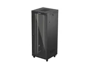RACK CABINET 19" FREE-STANDING 42U/800X800 (FLAT PACK) WITH GLASS DOOR LCD BLACK V2