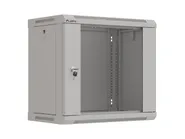 RACK CABINET 19" WALL-MOUNT 9U/540X350 (FLAT PACK) WITH GLASS DOOR GREY
