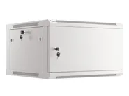 RACK CABINET 19" WALL-MOUNT 6U/600X600 (FLAT PACK) WITH METAL DOOR GREY