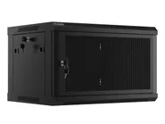 RACK CABINET 19" WALL-MOUNT 6U/600X450 (FLAT PACK) WITH PERFORATED DOOR BLACK