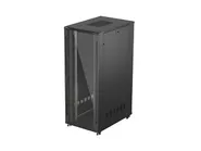RACK CABINET 19" FREE-STANDING 42U/800X1200 (FLAT PACK) WITH GLASS DOOR BLACK
