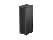 RACK CABINET 19" FREE-STANDING 42U/600X800 (FLAT PACK) WITH MESH DOOR BLACK