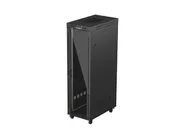 RACK CABINET 19" FREE-STANDING 42U/600X1000 (FLAT PACK) WITH GLASS DOOR LCD BLACK V2