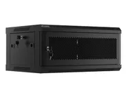 RACK CABINET 19" WALL-MOUNT 4U/600X450 (FLAT PACK) WITH PERFORATED DOOR BLACK