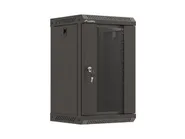 RACK CABINET 10" WALL-MOUNT 9U/300X300 (FLAT PACK) WITH GLASS DOOR BLACK