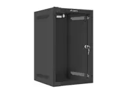 RACK CABINET 10" WALL-MOUNT 9U/280X310 (FLAT PACK) WITH GLASS DOOR BLACK