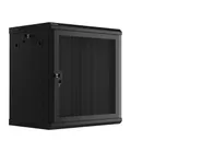 RACK CABINET 19" WALL-MOUNT 12U/600X450 (FLAT PACK) WITH PERFORATED DOOR BLACK