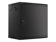 RACK CABINET 19" WALL-MOUNT 12U/600X450 (FLAT PACK) WITH METAL DOOR BLACK