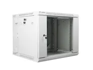 RACK CABINET 19" DOUBLE-SECTION WALL-MOUNT 9U/600X600 (FLAT PACK) GREY