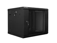 RACK CABINET 19" DOUBLE-SECTION WALL-MOUNT 9U/600X600 (FLAT PACK) BLACK