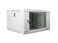 RACK CABINET 19" DOUBLE-SECTION WALL-MOUNT 6U/600X600 (FLAT PACK) GREY