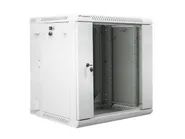 RACK CABINET 19" DOUBLE-SECTION WALL-MOUNT 12U/600X600 (FLAT PACK) GREY