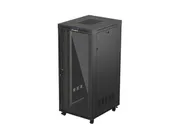 RACK CABINET 19" FREE-STANDING 37U/800X1000 (FLAT PACK) WITH GLASS DOOR LCD BLACK V2