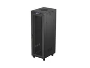 RACK CABINET 19" FREE-STANDING 37U/600X800 (FLAT PACK) WITH MESH DOOR LCD BLACK V2