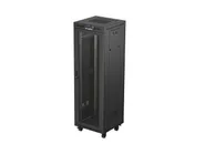 RACK CABINET 19" FREE-STANDING 37U/600X600 (FLAT PACK) WITH MESH DOOR LCD BLACK