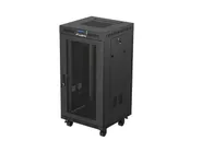 RACK CABINET 19" FREE-STANDING 22U/600X600 (FLAT PACK) WITH MESH DOOR LCD BLACK V2