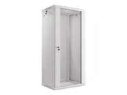 RACK CABINET 19" WALL-MOUNT 27U/600X450 (FLAT PACK) WITH GLASS DOOR GREY V2