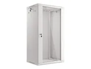 RACK CABINET 19" WALL-MOUNT 22U/600X450 (FLAT PACK) WITH GLASS DOOR GREY V2