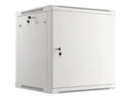 RACK CABINET 19" WALL-MOUNT 12U/600X600 (FLAT PACK) WITH METAL DOOR GREY