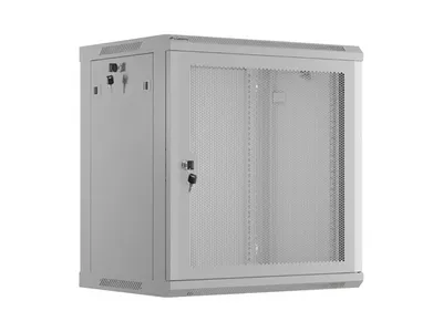 RACK CABINET 19" WALL-MOUNT 12U/600X450 (FLAT PACK) WITH PERFORATED DOOR GREY