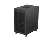 RACK CABINET 19" FREE-STANDING 27U/800X1200 (FLAT PACK) WITH MESH DOOR LCD BLACK