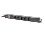 POWER DISTRIBUTION UNIT (PDU) 19" 1U 16A 2M 5X SCHUKO OUTLETS BLACK