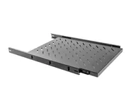 SLIDING SHELF FOR 19" RACK CABINETS 1U/465X750MM MAX LOAD CAPACITY UP TO 60KG BLACK