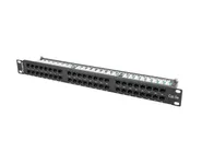PATCH PANEL 48 PORT 1U 19" CAT.5E UTP BLACK