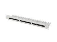 PATCH PANEL 24 PORT 1U 19" CAT.6 UTP WITH CABLE ORGANIZER GREY