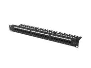 PATCH PANEL 24 PORT 1U 19" CAT.6 UTP WITH CABLE ORGANIZER BLACK