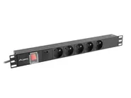 POWER DISTRIBUTION UNIT (PDU) 19" 1U 16A 2M 5X FRENCH OUTLETS BLACK