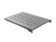19" FIXED SHELF 1U/483X700MM MAX LOAD CAPACITY UP TO 25KG BLACK