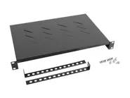19" FIXED SHELF 1U/483X300MM MAX LOAD CAPACITY UP TO 25KG BLACK