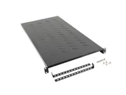 19" FIXED SHELF 1200MM BLACK (1U/483X910MM MAX LOAD CAPACITY UP TO 25KG, 4-POINT ASSEMBLY)