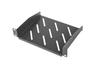 10" FIXED SHELF 1U/254X180MM MAX LOAD CAPACITY UP TO 20KG BLACK