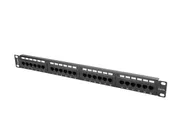 PATCH PANEL 24 PORT 1U 19" CAT.5E UTP BLACK